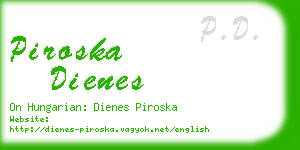 piroska dienes business card